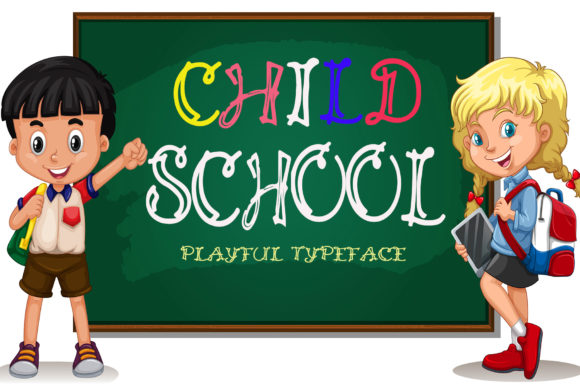 Child School: A Playful Display Font for Digital Branding