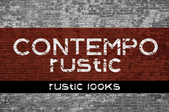Contempo Rustic: A Bold, Textured Display Font That Stands Out