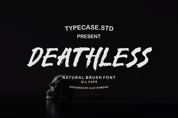 Deathless Font: A Bold, Brushed Display Typeface for Small Business Branding