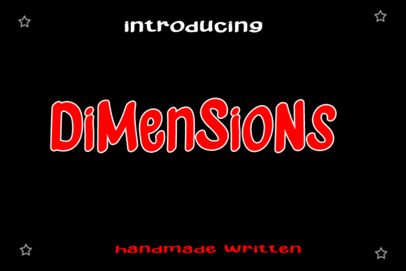 Dimensions Display Font for Handmade Creators