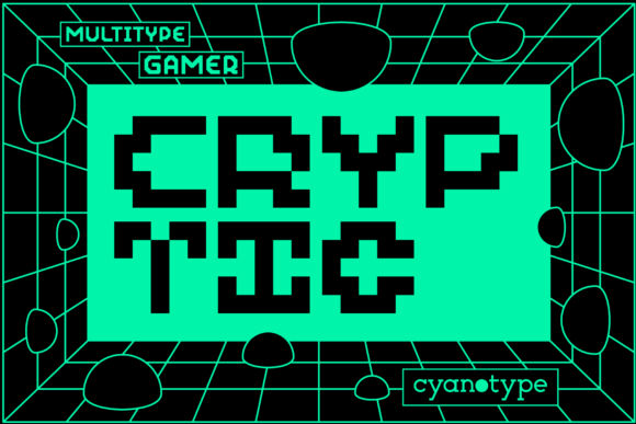 Gamer Cryptic Pixel Display Font for Crafters