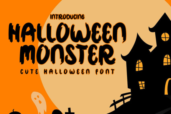 Halloween Monster: A Spooky Display Font That Pops on Handmade Goods