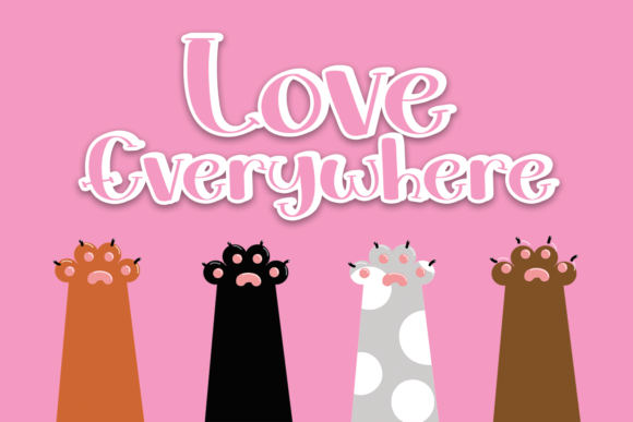 Love Everywhere: A Playful Display Font That Feels Like a Handshake