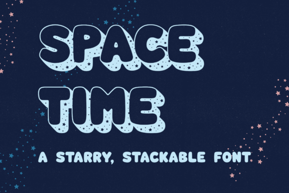 Space Time: A Starry Display Font That Elevates Handmade Design