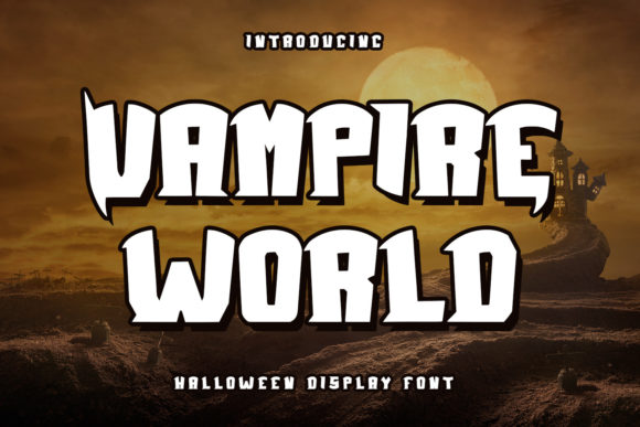 Vampire World: A Bold Display Font for Editorial Playfulness